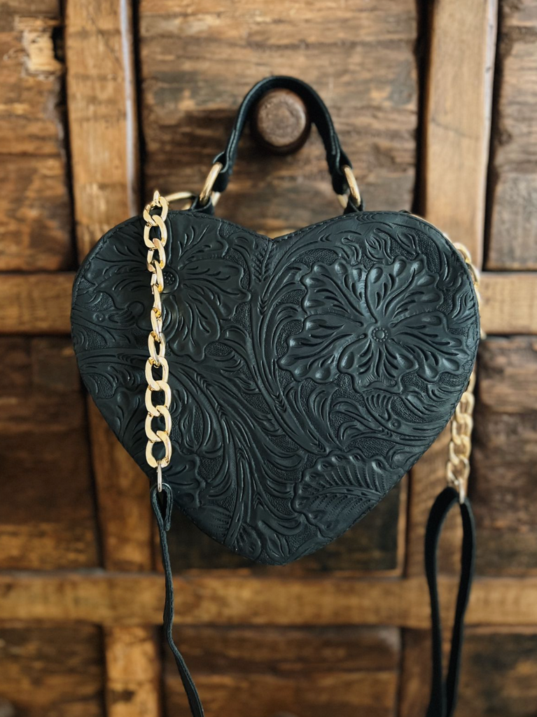 Secret Listing Heart Purse Brown