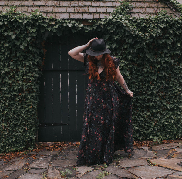 Wrap Dress - Black Fable | Stylish, Designer Camera Bags for