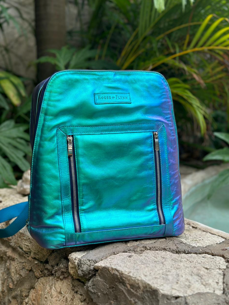 Olivia Backpack - Mermaid Lagoon Color Shift Leather