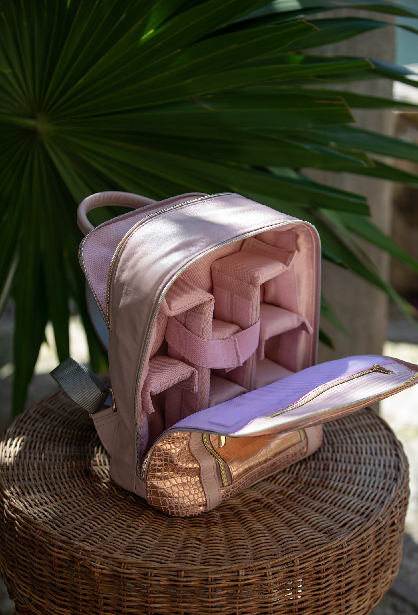 croc mini verity backpack Mini Olivia - Rose Gold Crocodile