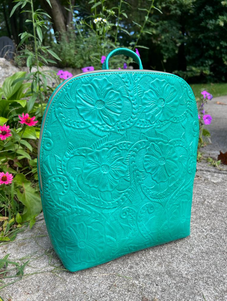 Mar Backpack - Stamped Aquamarine Teal