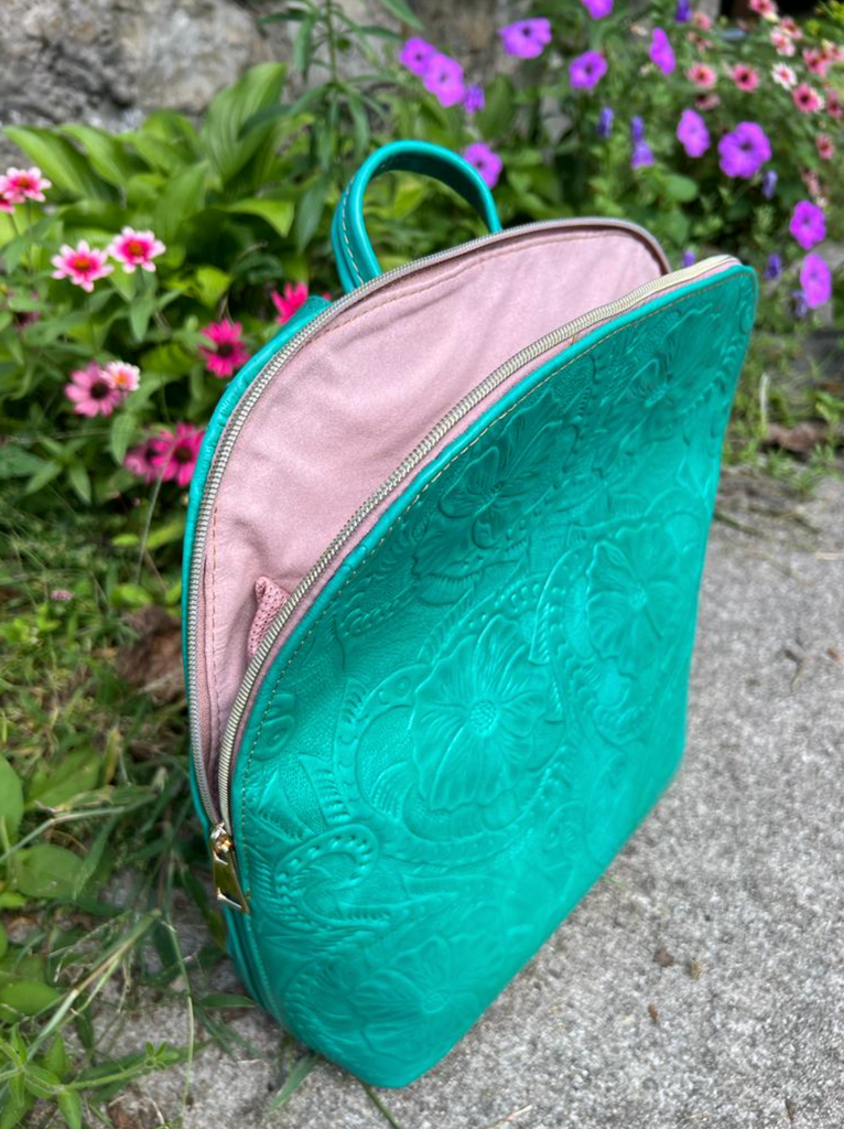 Mar Backpack - Stamped Aquamarine Teal