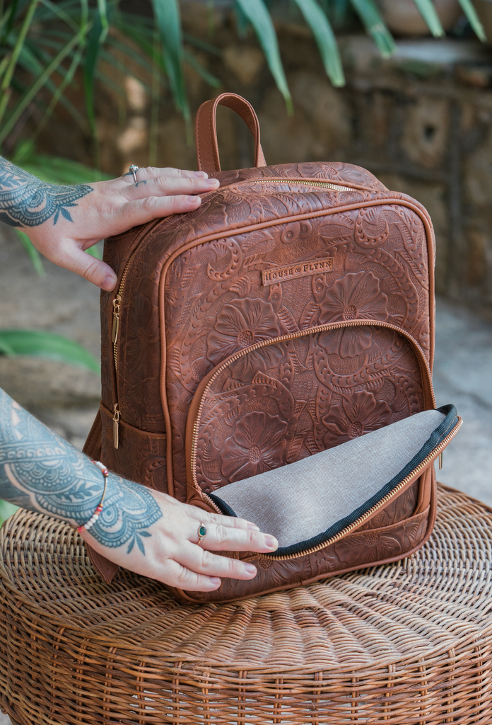 Mexican leather backpack hotsell