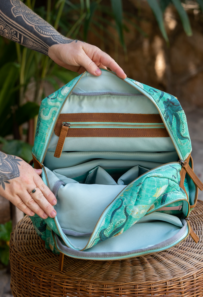 Roam Backpack - Teal Octopus