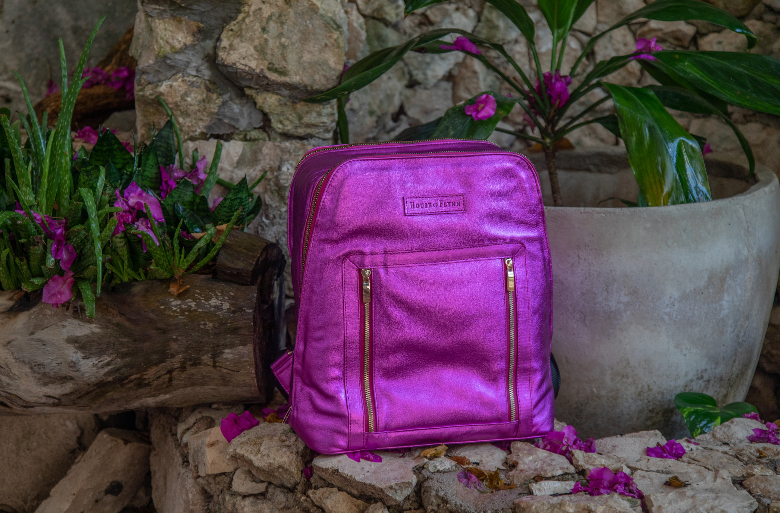 Pink top mermaid backpack