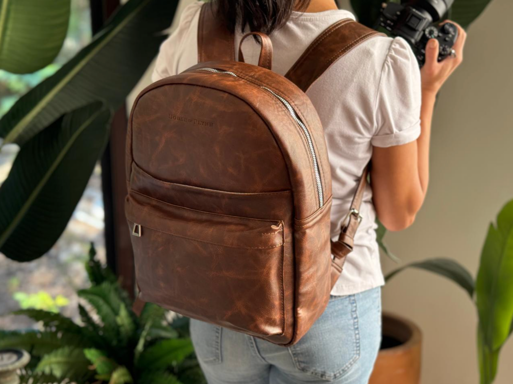 Cabo Backpack - Dark Chestnut | Stylish, Designer Camera
