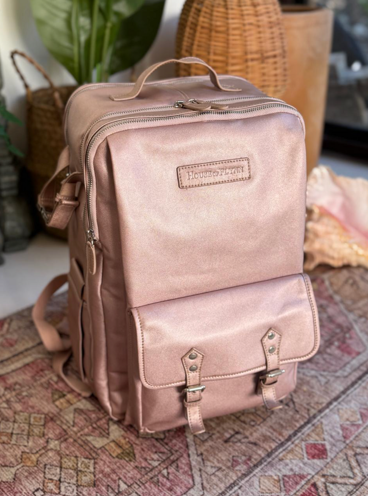 Backpack rose gold zip online