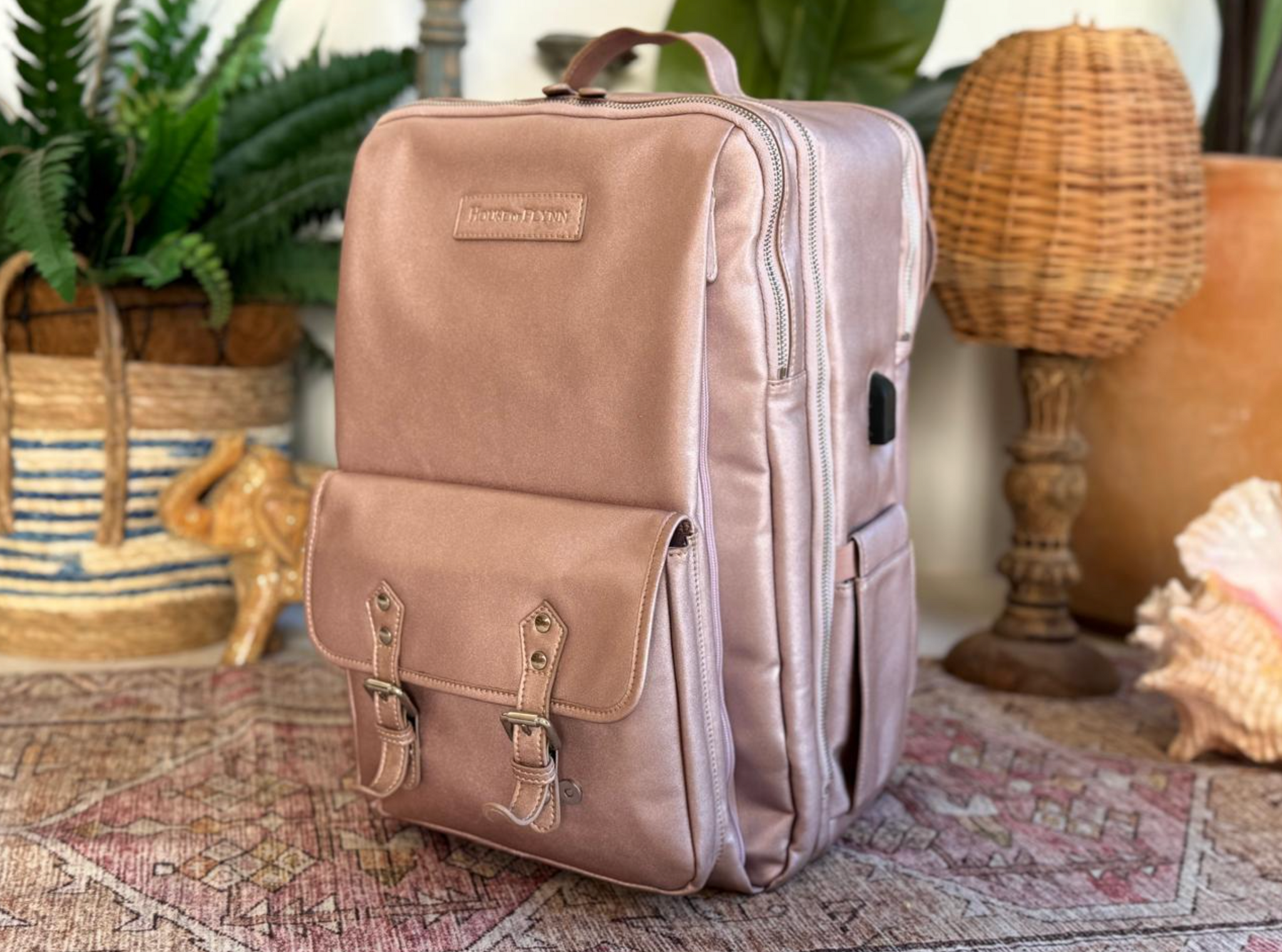 Bahia Backpack Rose Gold Stylish Designer Camera Bags for Professional Photographers