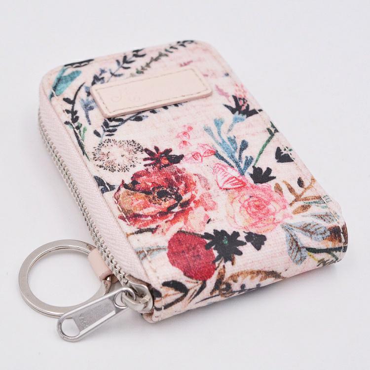 Card Holder Wax Canvas - Blush Fable