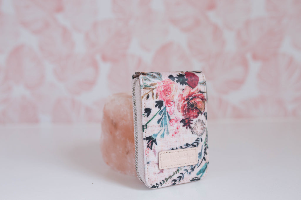 Card Holder Wax Canvas - Blush Fable