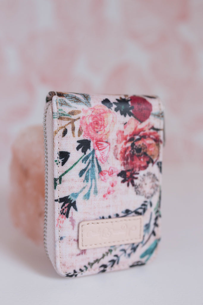 Card Holder Wax Canvas - Blush Fable