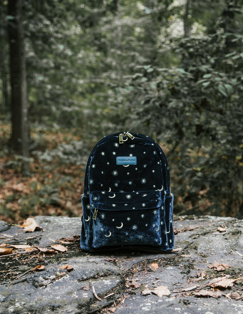 Daughters of the Moon Backpack - Dragon's Blood Black, Perpetual Plum, Midnight Blue