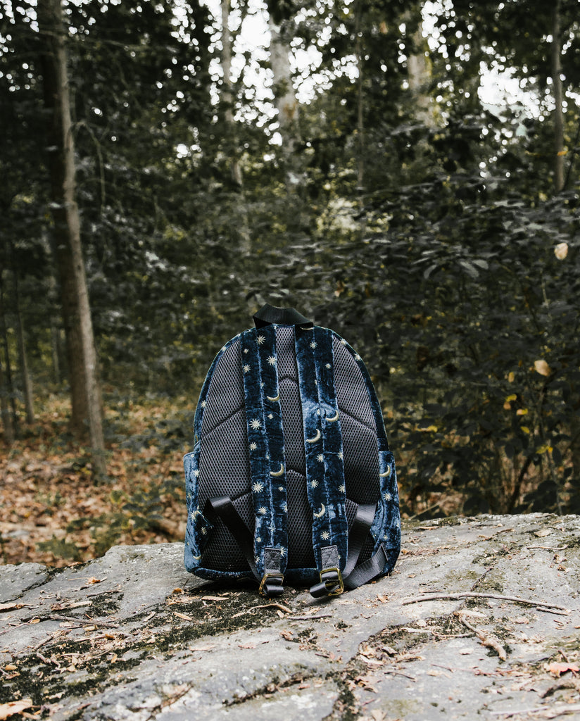 Daughters of the Moon Backpack - Dragon's Blood Black, Perpetual Plum, Midnight Blue