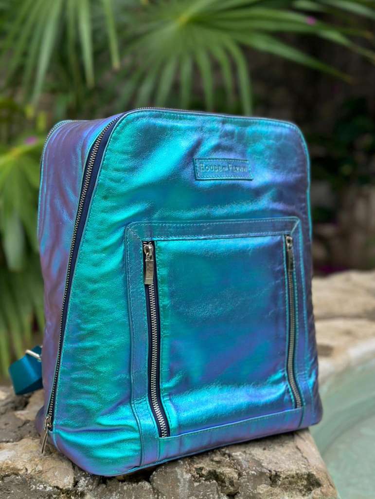 Olivia Backpack - Mermaid Lagoon Color Shift Leather